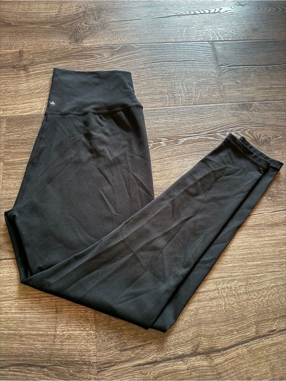 prAna Black Ribbed Full-Length Leggings – XL 🖤